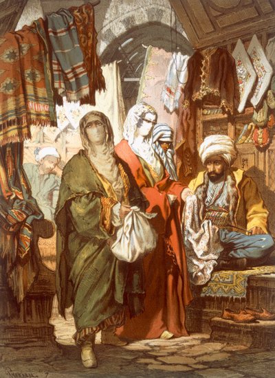 Le bazar de la soie, 1865 - Amadeo Preziosi